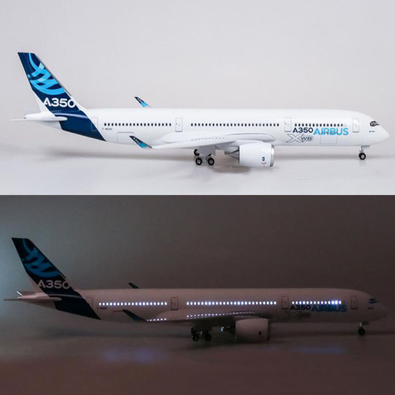47CM 1/142 Scale Prototype A350 Airbus Airplane XWB Airline Models With Light&Wheel Diecast Plastic Resin Plane F Collection Toy