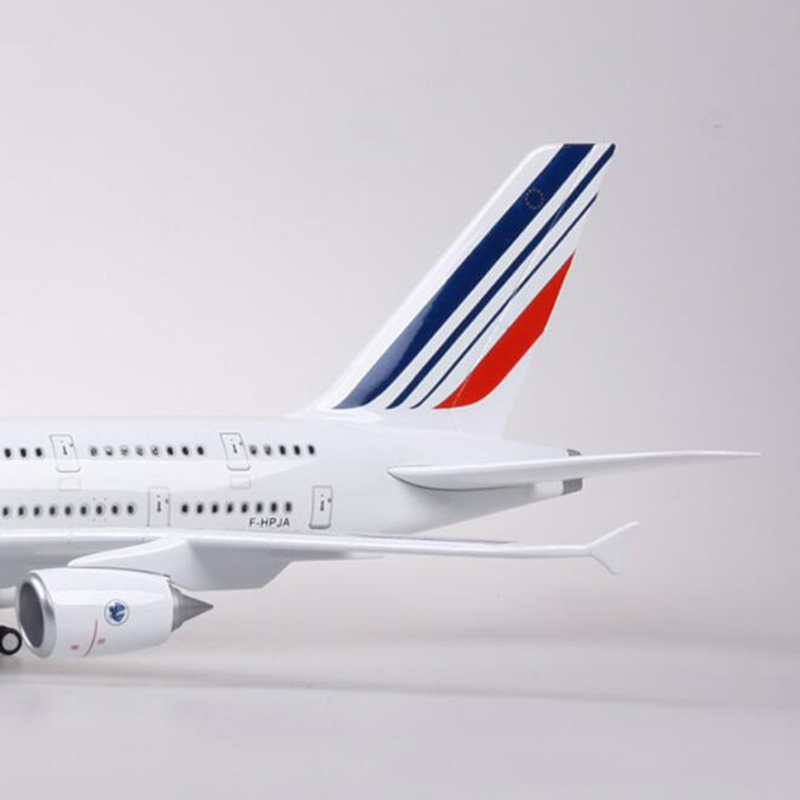 50.5CM Alloy Aircraft 1/160 Scale Airbus 380 A380 Airplane Model France Airline W Light&Wheel Diecast Resin Plane Toy Collection