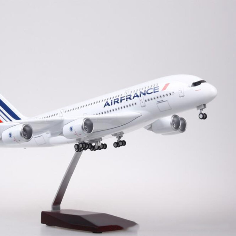 50.5CM Alloy Aircraft 1/160 Scale Airbus 380 A380 Airplane Model France Airline W Light&Wheel Diecast Resin Plane Toy Collection