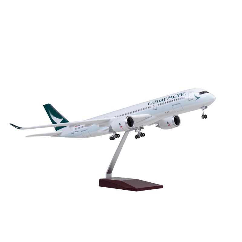 47CM Diecast 1/142 Scale Airplane A350 Dreamliner Aircraft Cathy Pacific Airlines Plane Model Toys With LED Light Landing Gear