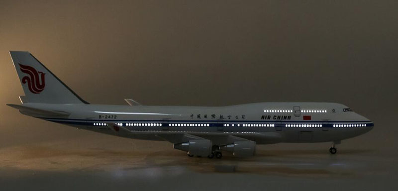 47CM 1/150 Scale Aircraft Boeing B747 Air China Southern Airlines AIR way Model Toys W Light&Wheel Diecast Plastic Resin Plane