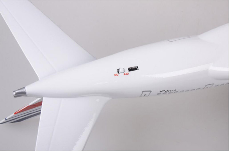 50.5CM 1/160 Scale Airbus A380 Airplane Air France Airline Model W LED Light & Wheel Diecast Plastic Resin Plane For Collection