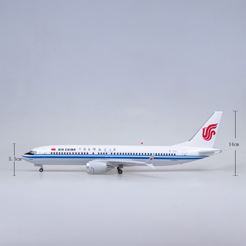 47CM B737 MAX 1/85 Scale Airplane 737MAX Aircraft Air China Airline W Light and Wheel Diecast Plastic Resin Plane Model Toy Show 47CM B737 MAX 1/85 Scale Airplane 737MAX Aircraft Air China Airline W Light and Wheel Diecast Plastic Resin Plane Model Toy Show