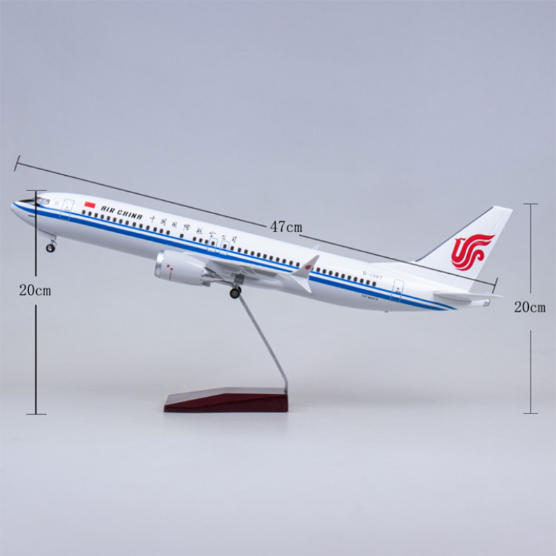 47CM B737 MAX 1/85 Scale Airplane 737MAX Aircraft Air China Airline W Light and Wheel Diecast Plastic Resin Plane Model Toy Show 47CM B737 MAX 1/85 Scale Airplane 737MAX Aircraft Air China Airline W Light and Wheel Diecast Plastic Resin Plane Model Toy Show