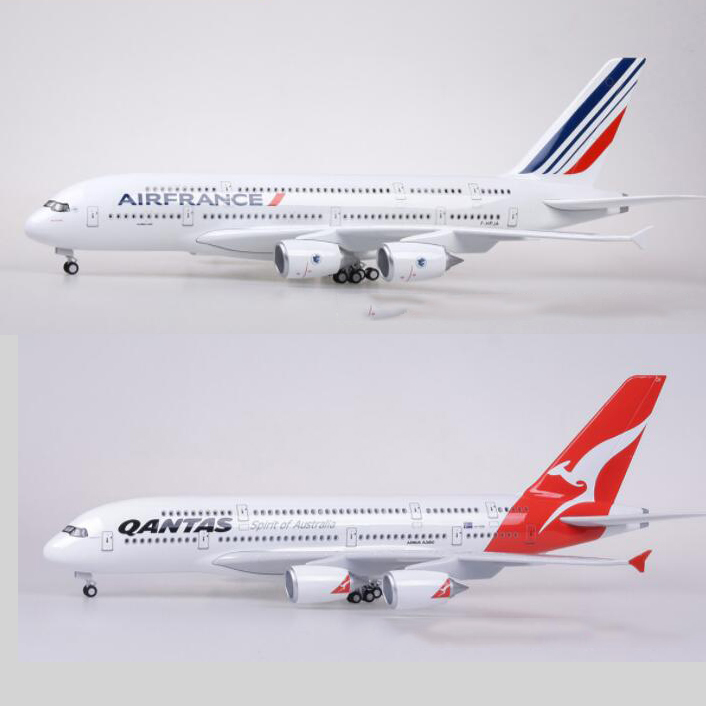 43-45.5CM Boeing 787 Airbus A380 Airplane Plastic Alloy Model Plane ETIHAD QANTAS AIRFRANCE LUFTHANSA ANA AIRLINES Toys