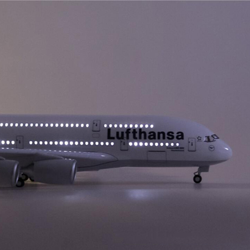 50.5CM Airplane Model 1/160 Scale Airbus 380 A380 Lufthansa Airline Base with light Wheel Diecast Plastic Resin Plane Collection 50.5CM Airplane Model 1/160 Scale Airbus 380 A380 Lufthansa Airline Base with light Wheel Diecast Plastic Resin Plane Collection