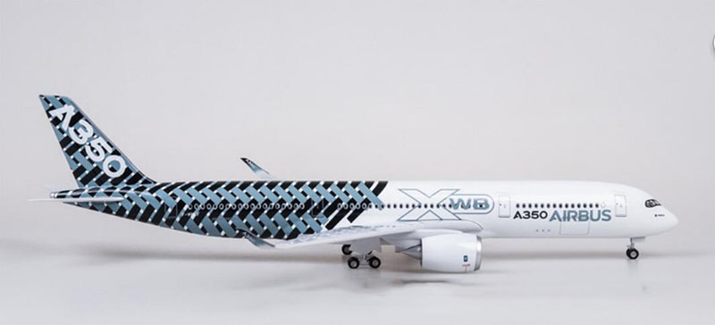 1/142 size 47 cm aircraft Airbus A350 passenger aircraft XWB Airlines W type light and hub die-cast plastic aircraft collection