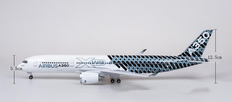 1/142 size 47 cm aircraft Airbus A350 passenger aircraft XWB Airlines W type light and hub die-cast plastic aircraft collection