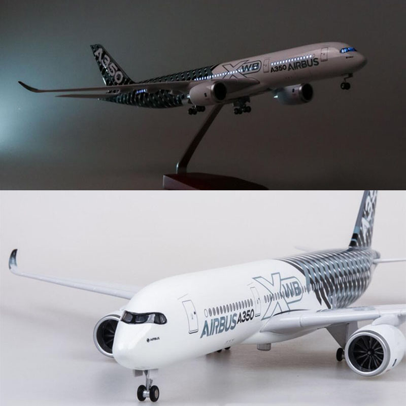 1/142 size 47 cm aircraft Airbus A350 passenger aircraft XWB Airlines W type light and hub die-cast plastic aircraft collection