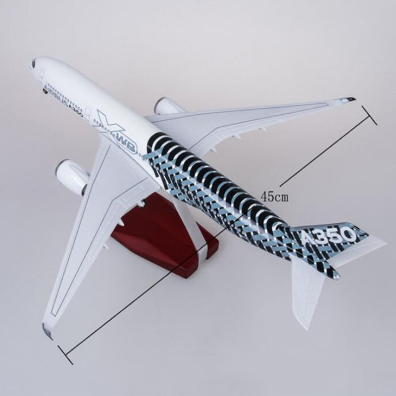 1/142 size 47 cm aircraft Airbus A350 passenger aircraft XWB Airlines W type light and hub die-cast plastic aircraft collection