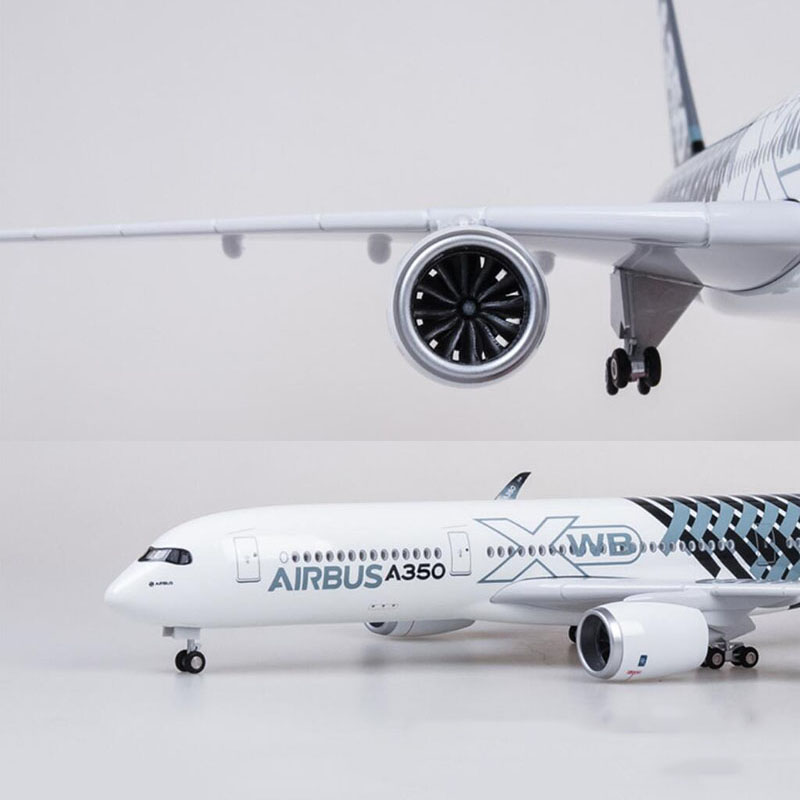 1/142 size 47 cm aircraft Airbus A350 passenger aircraft XWB Airlines W type light and hub die-cast plastic aircraft collection