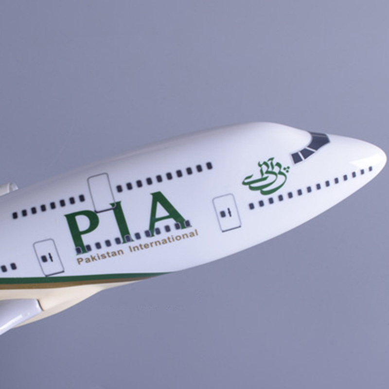 47CM 1/150 Scale PIA Pakistan Airway Aircraft Airplane Aviation Model Toys B747 Dream Liner Model Diecast Plastic Resin Plane
