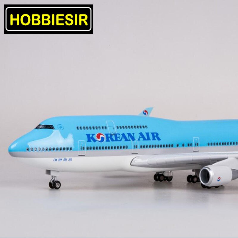 47CM Blue 1/150 Airplane Boeing B747 Aircraft Model Korean International Airline W Light &Wheel Diecast Plastic Plane Collection 47CM Blue 1/150 Airplane Boeing B747 Aircraft Model Korean International Airline W Light &Wheel Diecast Plastic Plane Collection