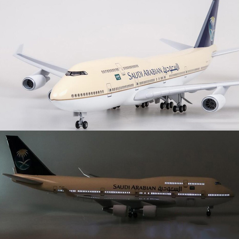 1/150 Scale Boeing 747 B747-400 Simulation Aircraft Model Toy 47cmSaudi Arabian Airline Airplane W Light Wheels Diecast Plane 1/150 Scale Boeing 747 B747-400 Simulation Aircraft Model Toy 47cmSaudi Arabian Airline Airplane W Light Wheels Diecast Plane