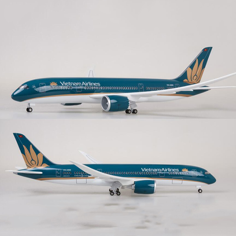 1/130 Scale 47cm Simulation Boeing B787 Alloy Airplane Model Toys Vietnam Airlines Aircraft W Light&Wheels Diecast Plastic Plane 1/130 Scale 47cm Simulation Boeing B787 Alloy Airplane Model Toys Vietnam Airlines Aircraft W Light&Wheels Diecast Plastic Plane