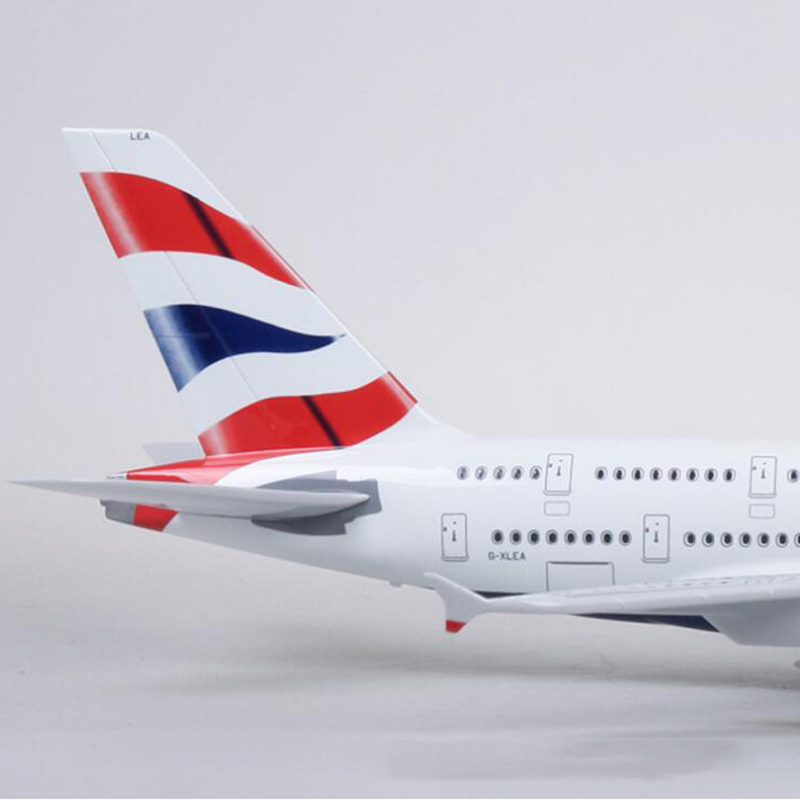 1/160 Scale 50.5CM Airbus 380 A380 BRITISH Airline Airplane Model W Light & Wheel Diecast Plastic Resin Plane For Collection 1/160 Scale 50.5CM Airbus 380 A380 BRITISH Airline Airplane Model W Light & Wheel Diecast Plastic Resin Plane For Collection