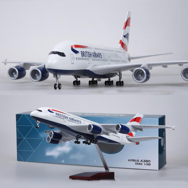1/160 Scale 50.5CM Airbus 380 A380 BRITISH Airline Airplane Model W Light & Wheel Diecast Plastic Resin Plane For Collection 1/160 Scale 50.5CM Airbus 380 A380 BRITISH Airline Airplane Model W Light & Wheel Diecast Plastic Resin Plane For Collection