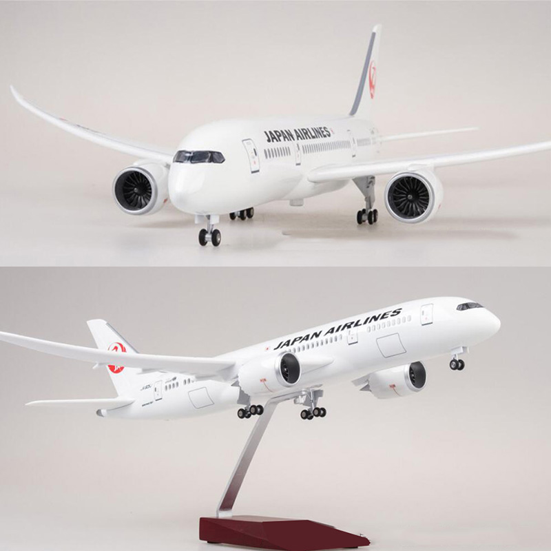 47cm 1/130 High imitation B787 Alloy Airplane Model Airlines Aircraft Pedestal Wheels Diecast Plastic Plane Toy