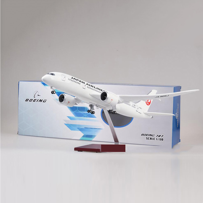 47cm 1/130 High imitation B787 Alloy Airplane Model Airlines Aircraft Pedestal Wheels Diecast Plastic Plane Toy