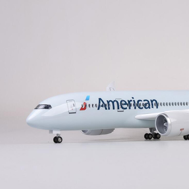47cm 1/130 Airplane Boeing B787 Alloy Aircraft Model Dreamliner Air American Airlines W Light&Wheels Diecast Plastic Plane Toys