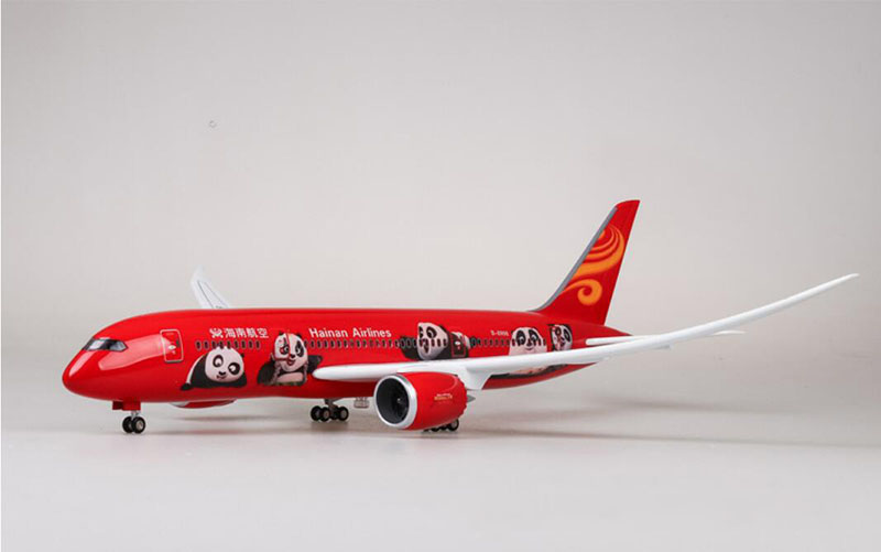 43CM 1/130 Boeing B787 Plane China Hainan Airline Aircraft Model Toy W Light&Wheel Diecast Plastic Resin Airplane Collection
