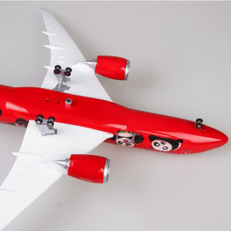 43CM 1/130 Boeing B787 Plane China Hainan Airline Aircraft Model Toy W Light&Wheel Diecast Plastic Resin Airplane Collection