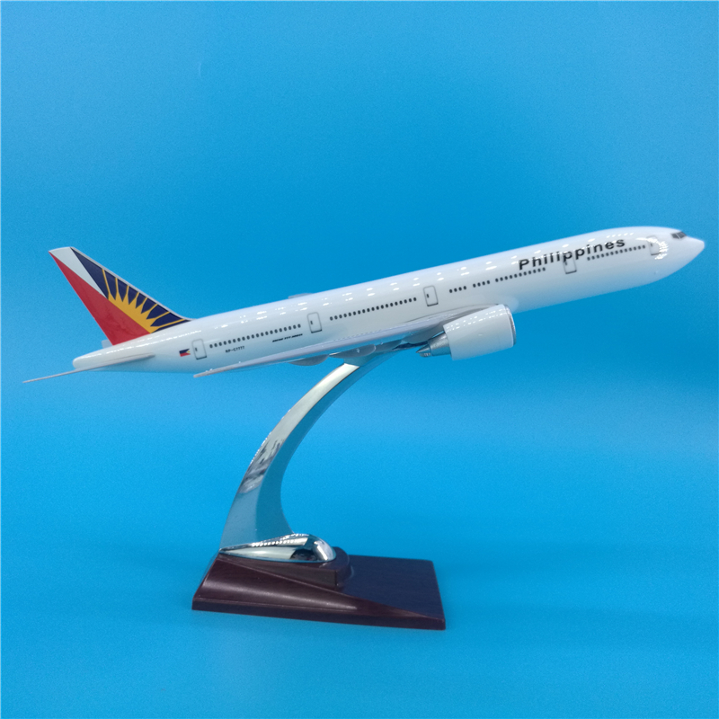 32CM Boeing B777 PHILIPPINES Airlines airways airplane model toys With base, without wheel diecast plastic alloy plane gifts