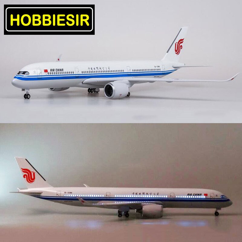 50.5CM Alloy Aircraft Model 1/142 Airbus A350 Airplane China Southern Airline W LED Light&Wheel Diecast Plastic Plane Collection