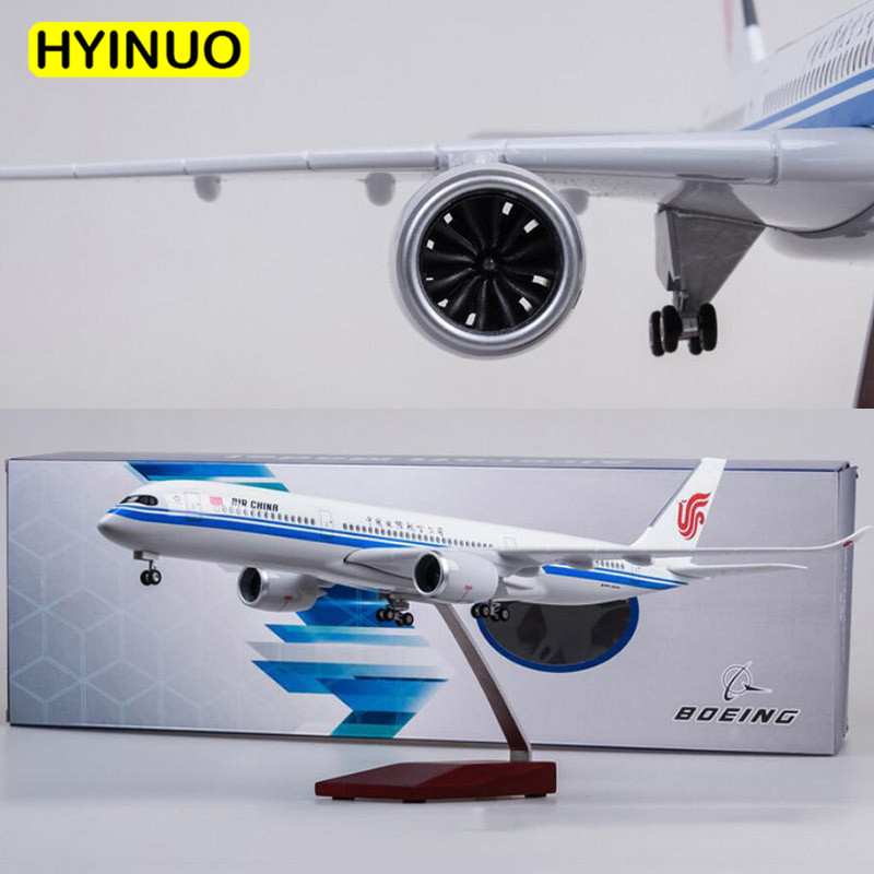 50.5CM Alloy Aircraft Model 1/142 Airbus A350 Airplane China Southern Airline W LED Light&Wheel Diecast Plastic Plane Collection