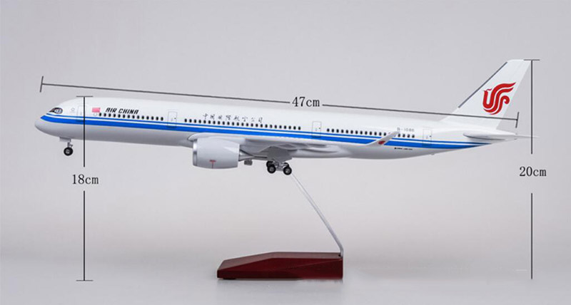 50.5CM Alloy Aircraft Model 1/142 Airbus A350 Airplane China Southern Airline W LED Light&Wheel Diecast Plastic Plane Collection