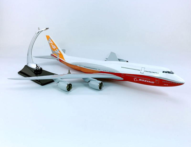 45cm 1/150 scale Boeing B747-800 model aircraft diecast plastic alloy airplane with base collection plane display toy Gift
