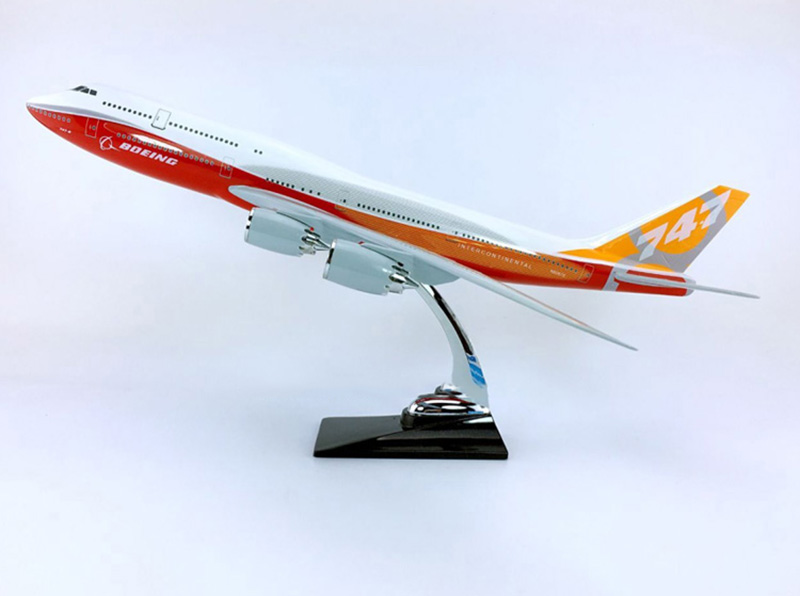 45cm 1/150 scale Boeing B747-800 model aircraft diecast plastic alloy airplane with base collection plane display toy Gift