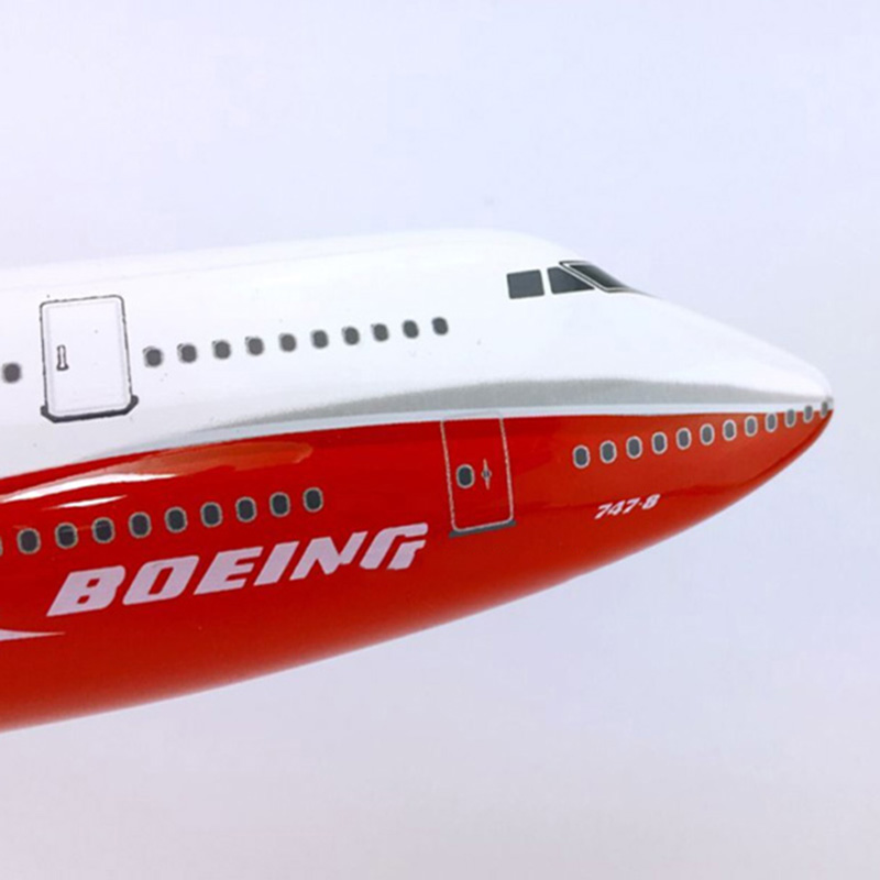 45cm 1/150 scale Boeing B747-800 model aircraft diecast plastic alloy airplane with base collection plane display toy Gift
