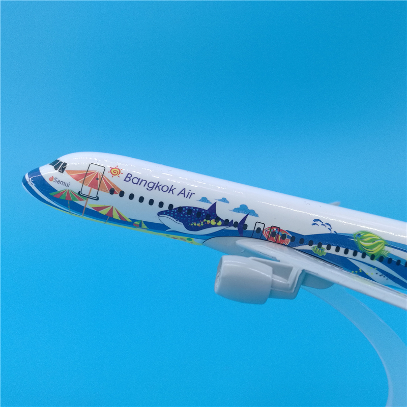 16CM Plane 1:400 landing gear Aircraft Airbus A320-200 model Thailand Bankok Fish airlines W base alloy airplane collectible Toy