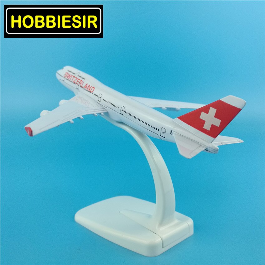 16CM 1:400 landing gear Aircraft Boeing B747-400 model Switzerland airlines W Stand base alloy airplane collectible Plane Toys 16CM 1:400 landing gear Aircraft Boeing B747-400 model Switzerland airlines W Stand base alloy airplane collectible Plane Toys