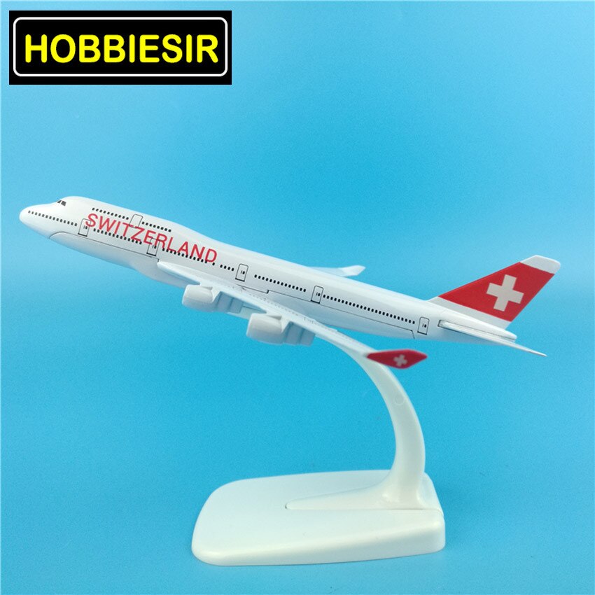 16CM 1:400 landing gear Aircraft Boeing B747-400 model Switzerland airlines W Stand base alloy airplane collectible Plane Toys 16CM 1:400 landing gear Aircraft Boeing B747-400 model Switzerland airlines W Stand base alloy airplane collectible Plane Toys