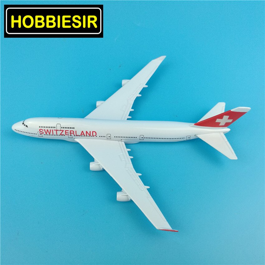 16CM 1:400 landing gear Aircraft Boeing B747-400 model Switzerland airlines W Stand base alloy airplane collectible Plane Toys 16CM 1:400 landing gear Aircraft Boeing B747-400 model Switzerland airlines W Stand base alloy airplane collectible Plane Toys