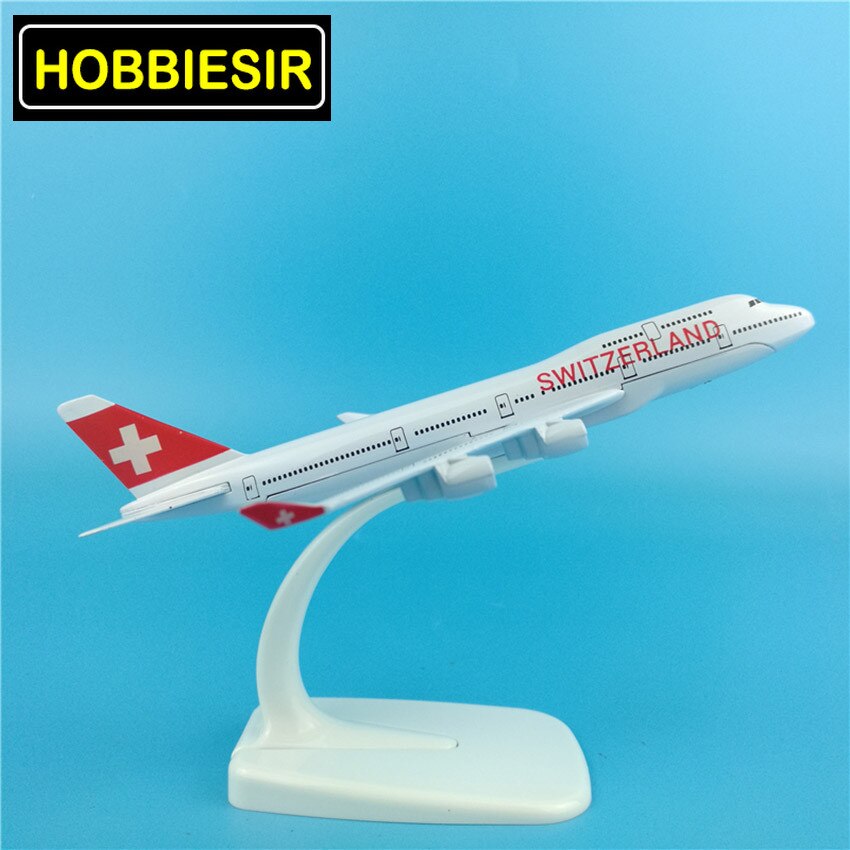 16CM 1:400 landing gear Aircraft Boeing B747-400 model Switzerland airlines W Stand base alloy airplane collectible Plane Toys 16CM 1:400 landing gear Aircraft Boeing B747-400 model Switzerland airlines W Stand base alloy airplane collectible Plane Toys