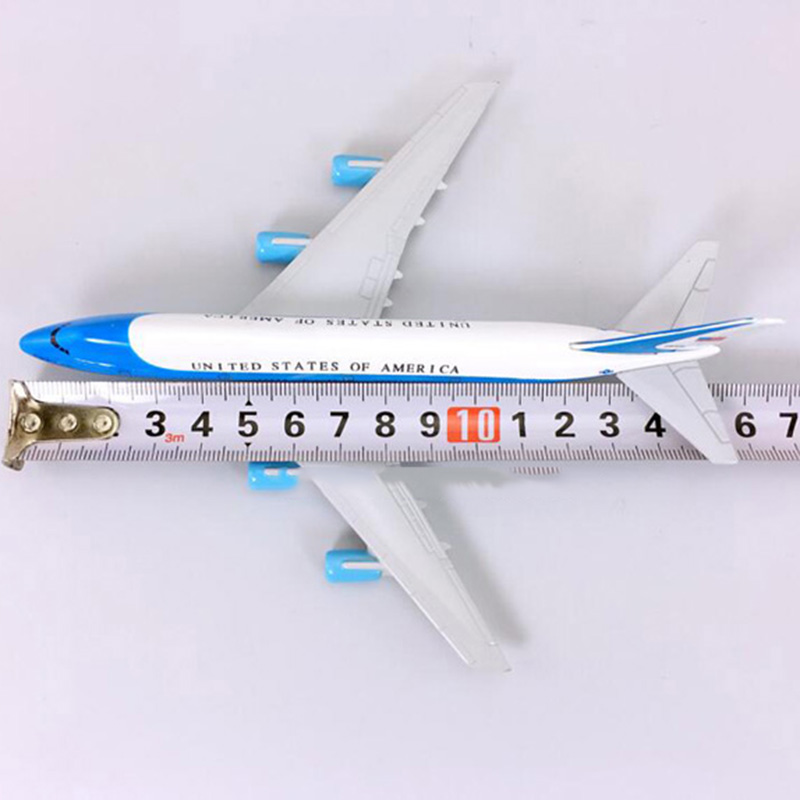 16CM Alloy airplane 1:400 Scale Boeing B747-300 model Air Force One landing gear with base alloy aircraft collectible displayToy