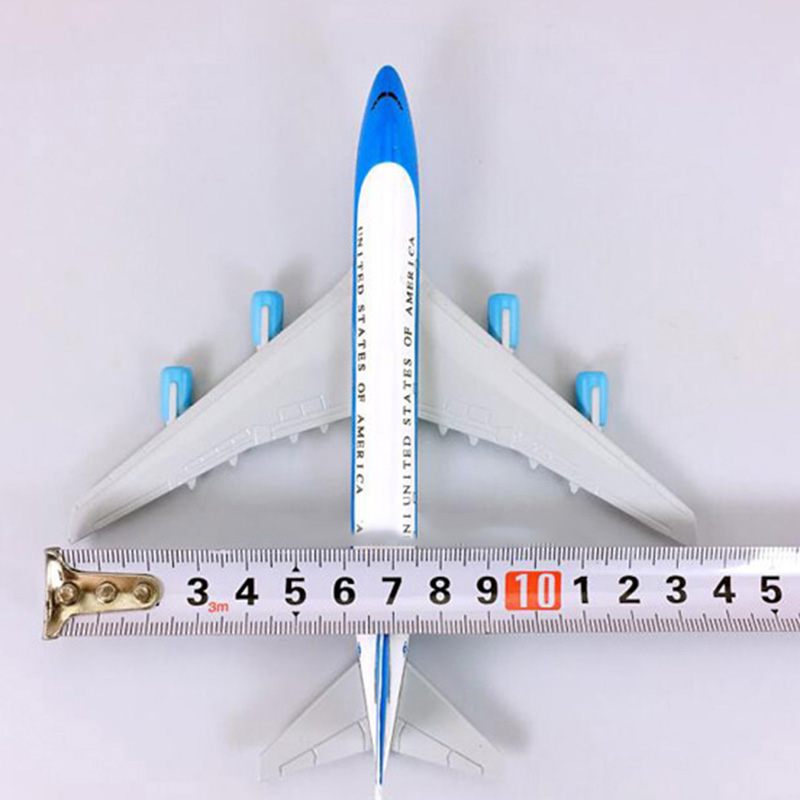 16CM Alloy airplane 1:400 Scale Boeing B747-300 model Air Force One landing gear with base alloy aircraft collectible displayToy