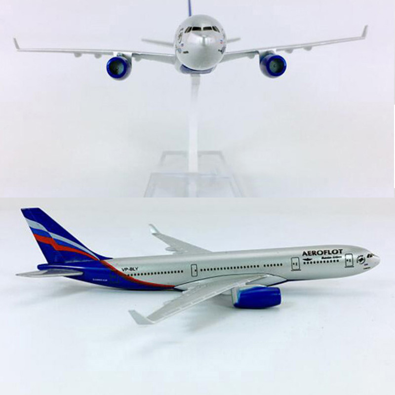 16CM Diecast Aircraft model 1:400 Air Airbus A330-200 RUSSIA airplane W base alloy aircraft plane collectible display toy Gift