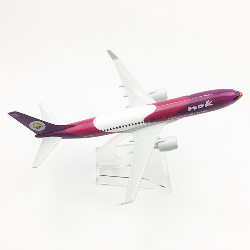 16CM 1/400 Boeing B737 model Aircraft THAILAND NOK AirBird SCALE Alloy airplane toy With landing gear base kid Plane giftDisplay