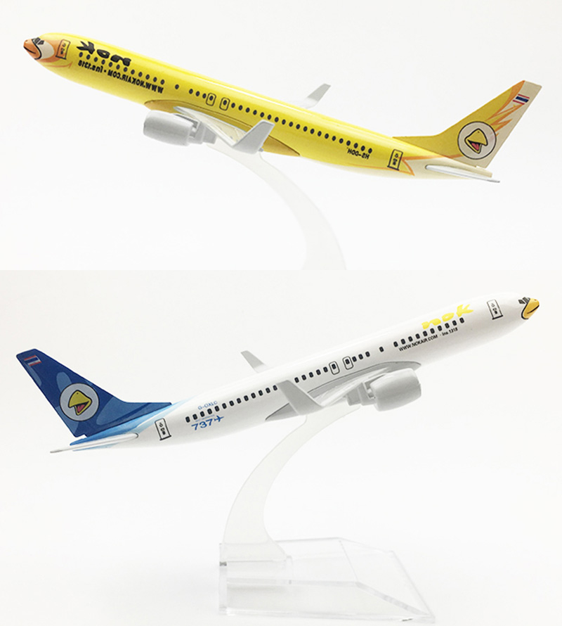 16CM 1/400 Boeing B737 model Aircraft THAILAND NOK AirBird SCALE Alloy airplane toy With landing gear base kid Plane giftDisplay