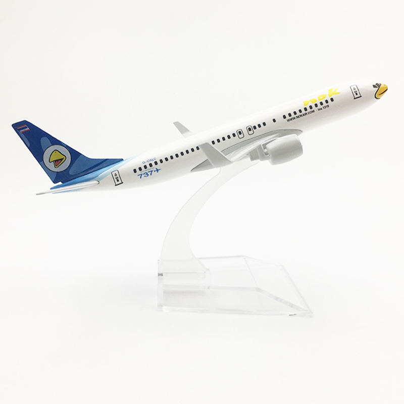 16CM 1/400 Boeing B737 model Aircraft THAILAND NOK AirBird SCALE Alloy airplane toy With landing gear base kid Plane giftDisplay