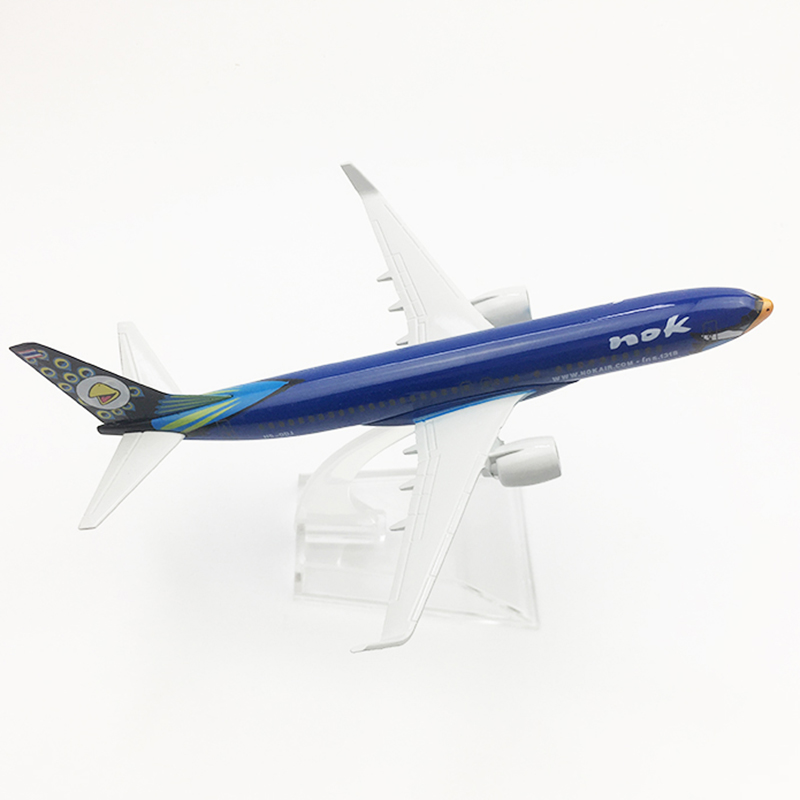 16CM 1/400 Boeing B737 model Aircraft THAILAND NOK AirBird SCALE Alloy airplane toy With landing gear base kid Plane giftDisplay