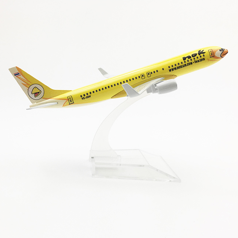 16CM 1/400 Boeing B737 model Aircraft THAILAND NOK AirBird SCALE Alloy airplane toy With landing gear base kid Plane giftDisplay