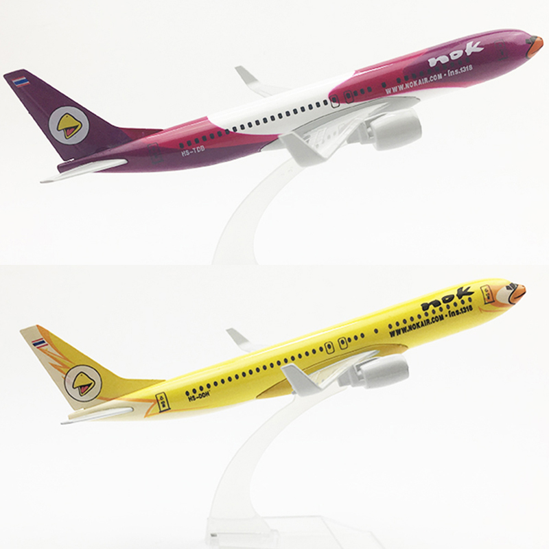 16CM 1/400 Boeing B737 model Aircraft THAILAND NOK AirBird SCALE Alloy airplane toy With landing gear base kid Plane giftDisplay