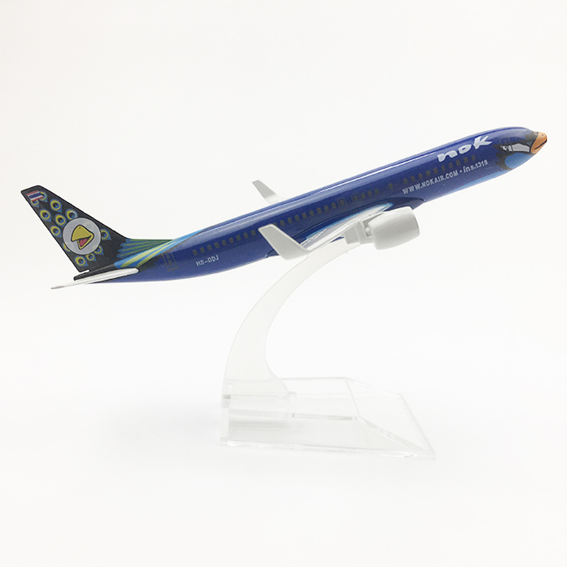 16CM 1/400 Boeing B737 model Aircraft THAILAND NOK AirBird SCALE Alloy airplane toy With landing gear base kid Plane giftDisplay