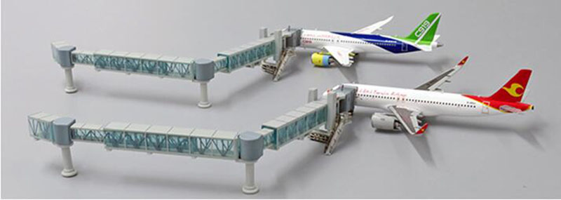 1:400 Scale Airport Passenger Boarding Bridge Single/Dual Channel & Airbus A380 model Wide body aircraft plane scene display toy