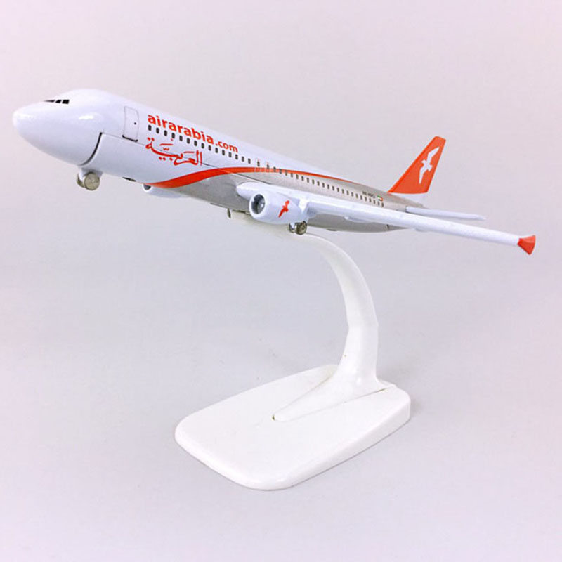 16CM 1:400 Airbus A320-200 model Airarabia airline aircraft landing gear W base alloy Diecast Airplane collectible Plane display